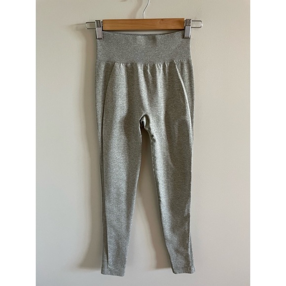 Gymshark Flex High Waisted Leggings - Washed Khaki Marl/Blush Nude Size XS - Picture 4 of 8